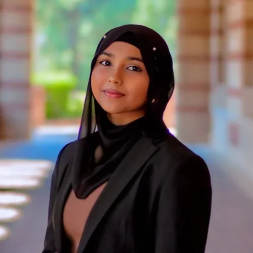 Mafruha Esha in UCLA Hallway